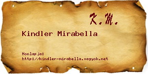 Kindler Mirabella névjegykártya